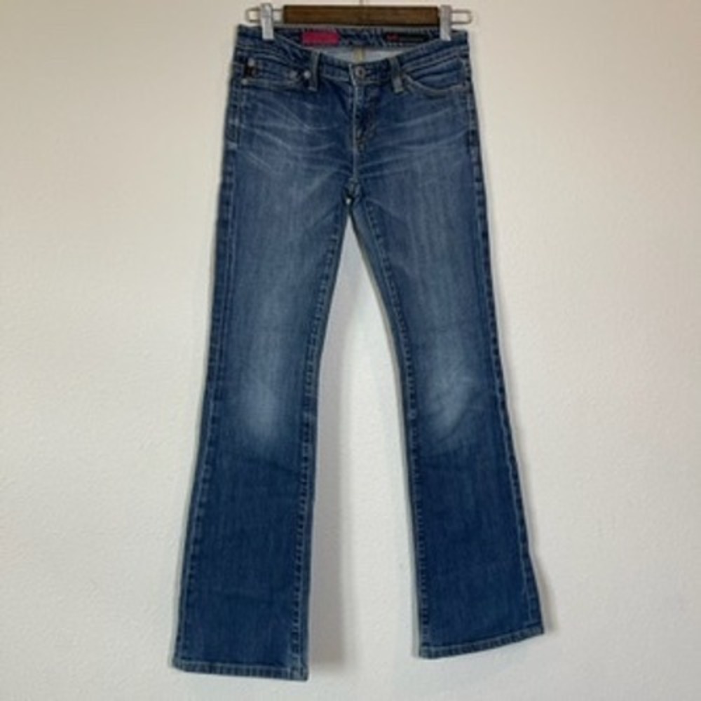 AG Adriano Goldschmied The Angel Bootcut Jeans Medium‎ Wash Blue Low Rise Y2K - Picture 2 of 9